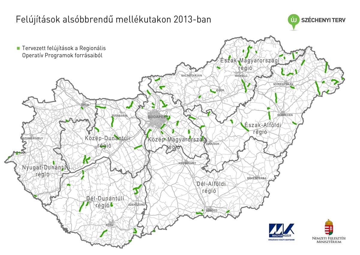 Itt újítják fel az utakat idén – térkép