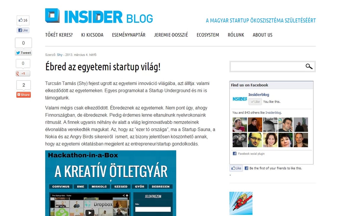Startup: Beindultak az egyetemek is
