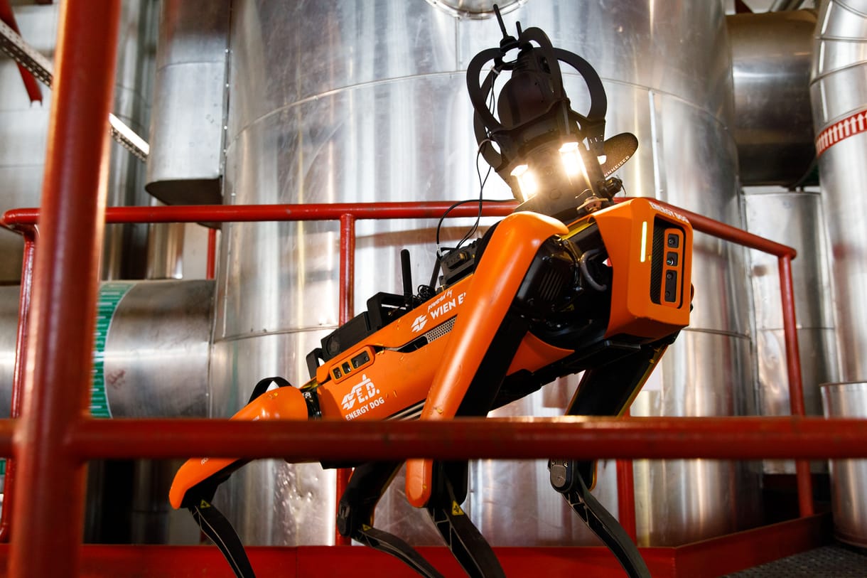 Ő itt Energiakutya: ez a 17 kamerával látó, méter magas robotkutya őrzi a bécsi erőművet