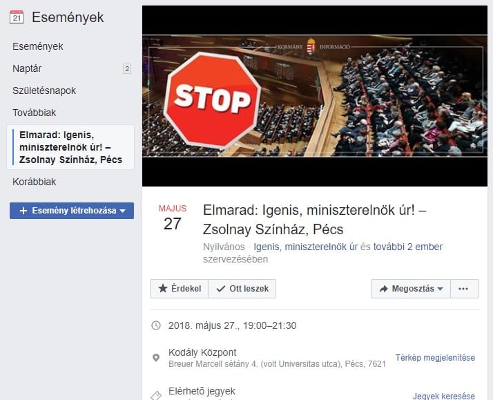 Stop Alföldi? Meghekkelték a pécsi Kodály Központ oldalát a lemondott előadás miatt