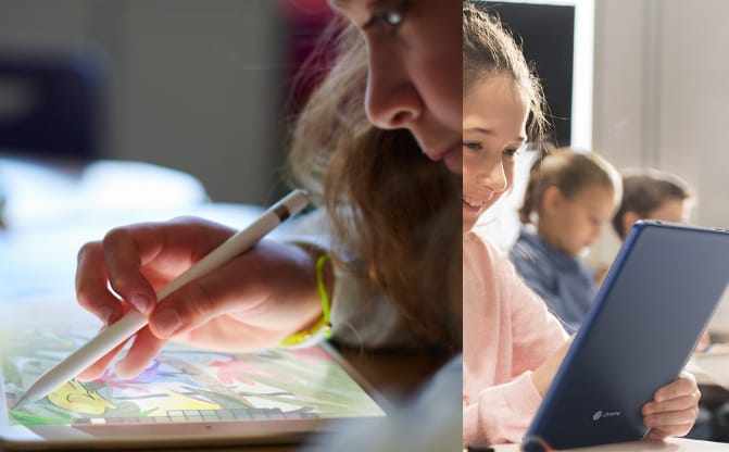 Gigászi harc: egymásnak feszül a Google és az Apple az iskolák miatt