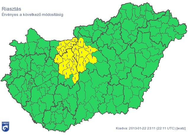 Riasztás Budapesten: még ma is havazhat