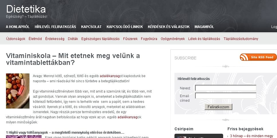 A táplálékkiegészítők akár veszélyesek is lehetnek