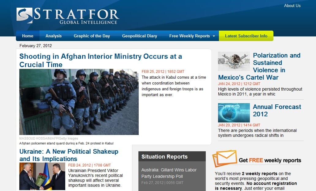 A Wikileaks elkezdte kipakolni a Stratfor-leveleket 