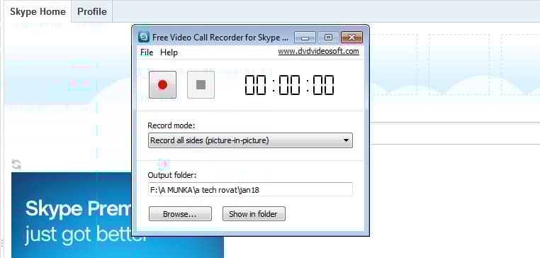 Már a Skype-videókat is rögzítheti egy ingyenes programmal