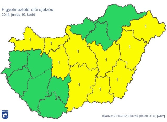 Újabb megyékre adtak ki figyelmeztetést a hőség miatt – térkép