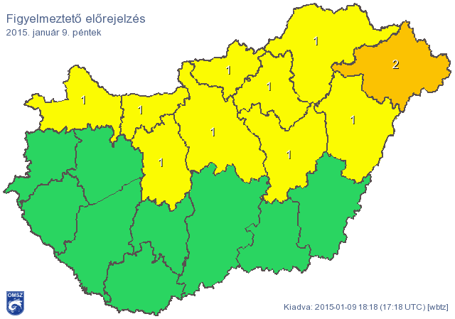Riasztás van ónos eső miatt Szabolcsban