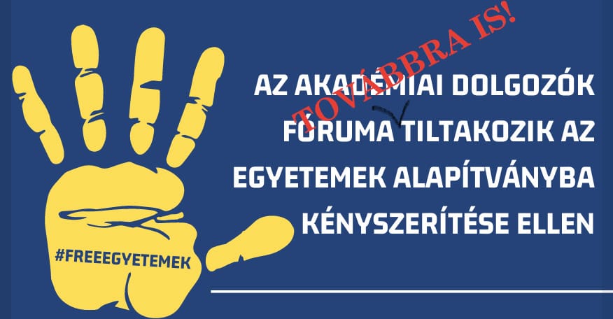 Akadémiai Dolgozók Fóruma: Tragikomikus, hogy az Európai Bizottságnál reklamál 21 rektor, inkább le kellene mondaniuk