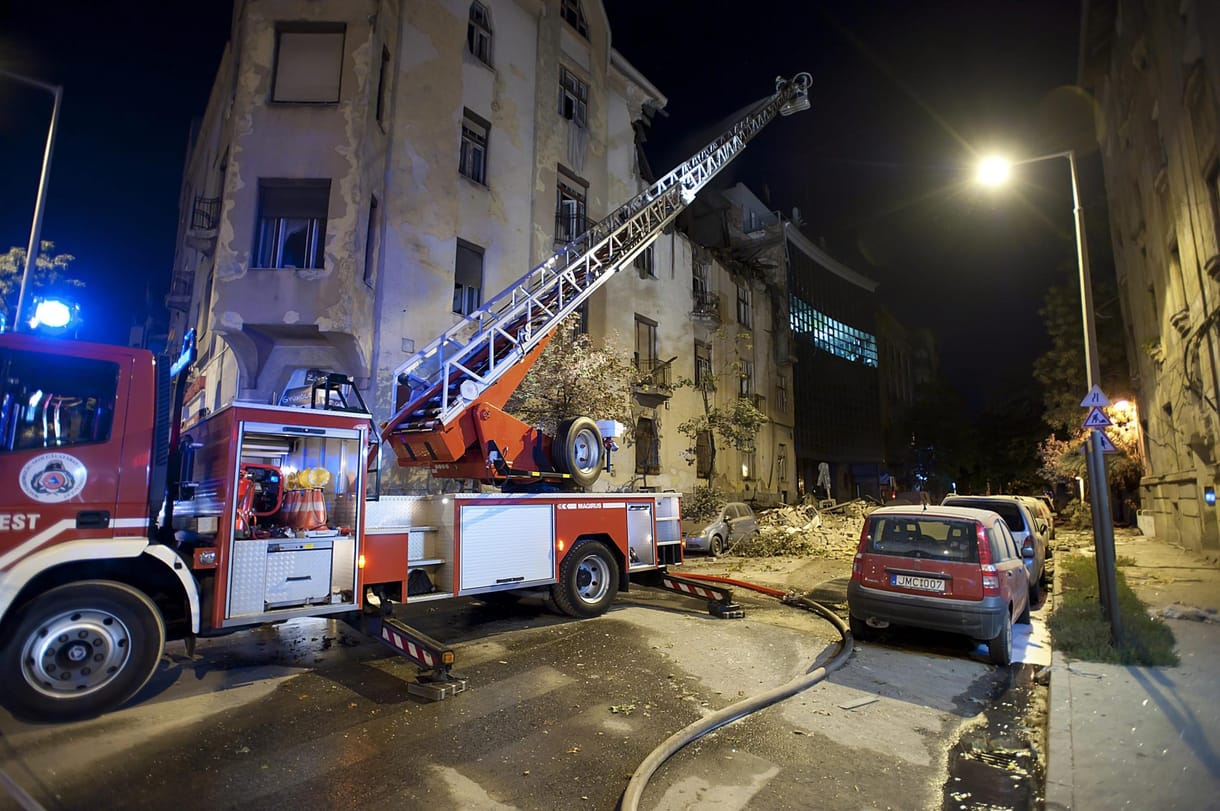 Fotók az óbudai robbanás helyszínéről