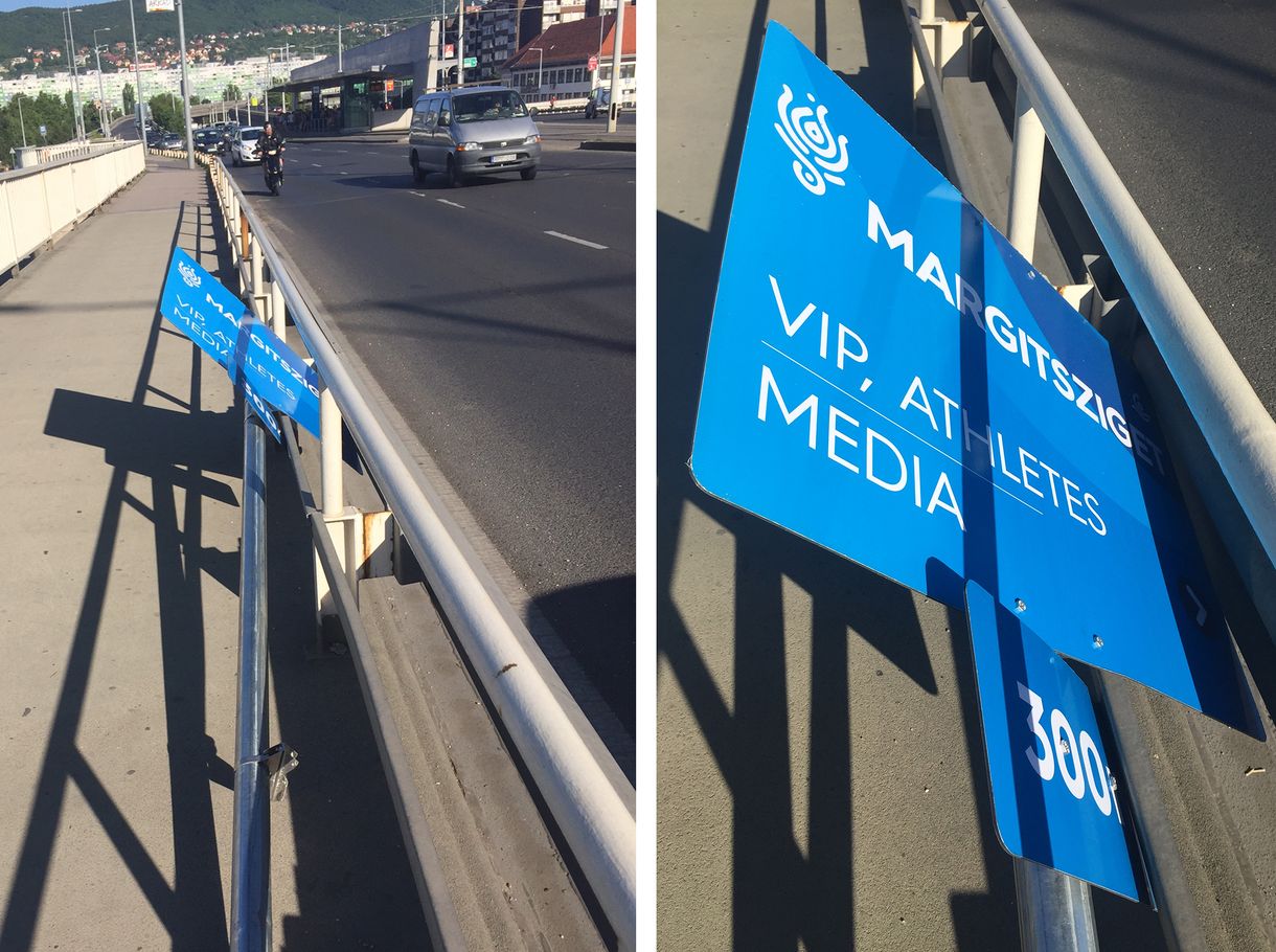 Fotó: a népharag ledöntötte Gyárfásék úszóvébés VIP-tábláját?