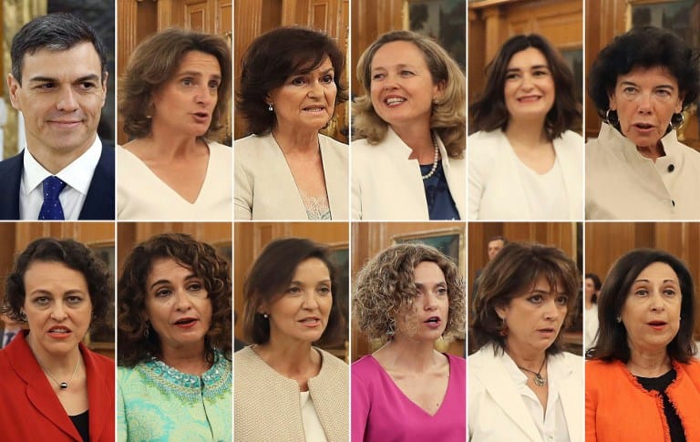 A nők vannak többségben az új spanyol kormányban