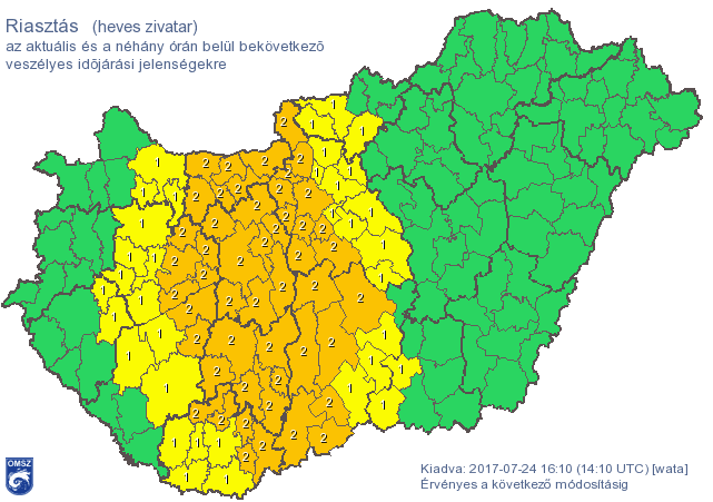 Itt a másodfokú viharriasztás, pont most akadozik két időjárási portál