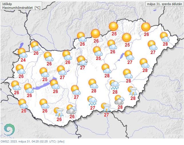 A délelőtt a felhőké, a délután a napsütésé lesz