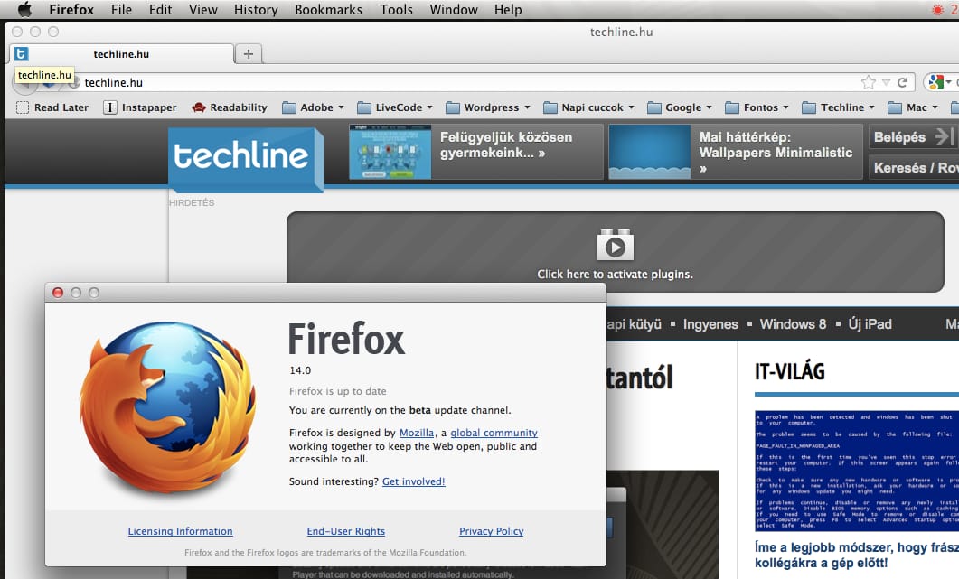 Letölthető a Firefox 14 béta, számos hasznos újdonsággal!