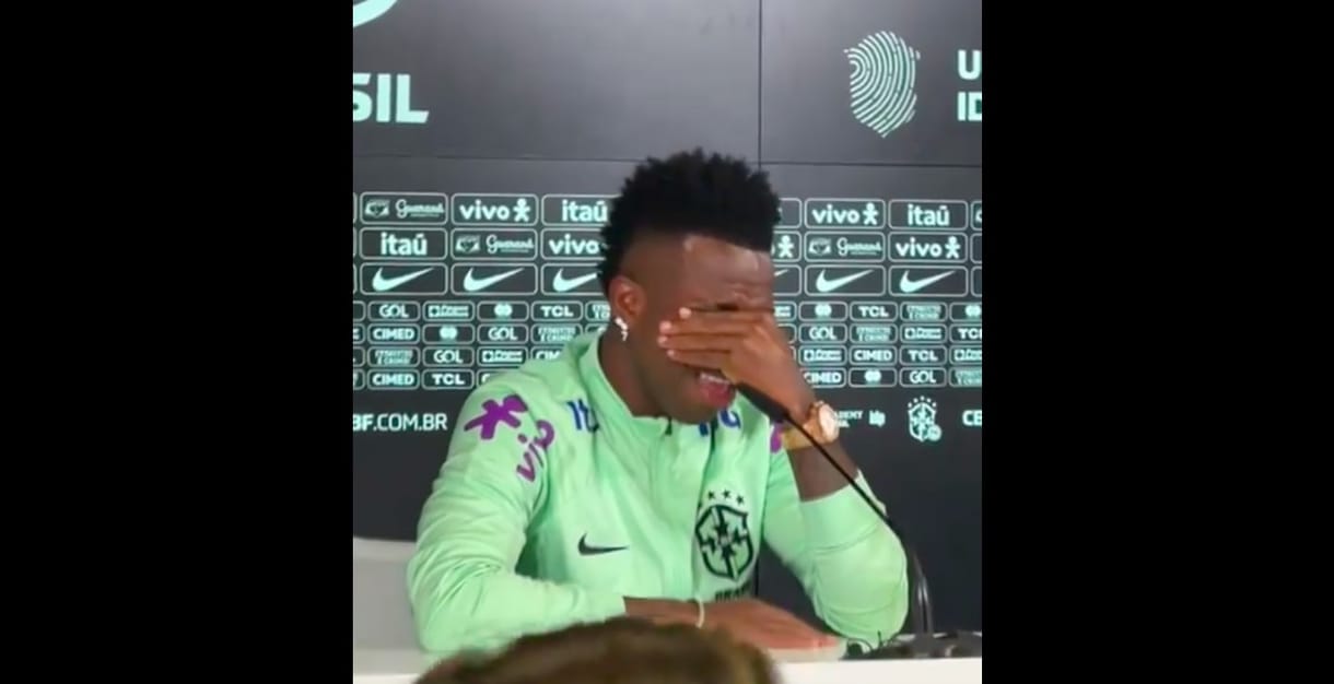 Vinícius Júnior sírva beszélt az őt ért rasszista támadásokról egy sajtótájékoztatón