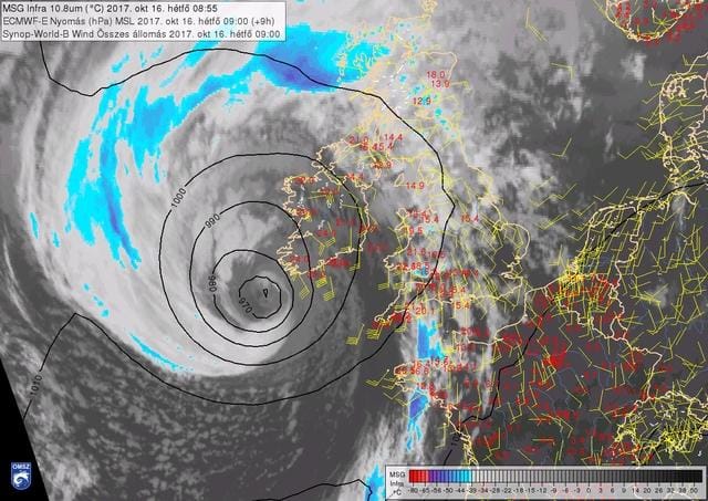Így indult Európa felé a hurrikán - gyorsított műholdas videó