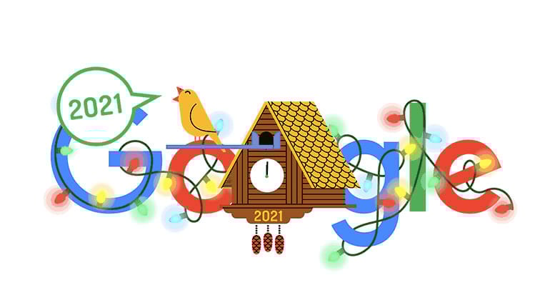 Újév napja a főszereplő ma a Google főoldalán
