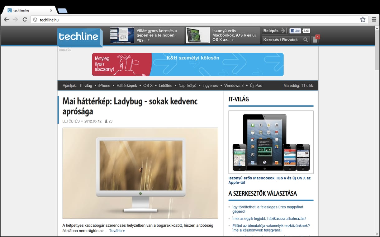 Megérkezett a Windows 8 Metro felületéhez idomított Chrome