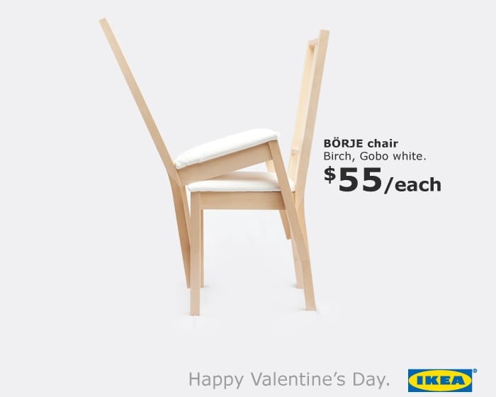 Az Ikea pikáns képpel szállt be a Valentin-napi dömpingbe
