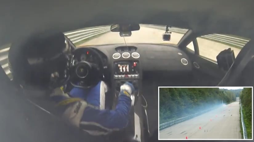 Videó: belső kamerás felvétel a 400 km/óránál elfüstölő Lamborghiniről