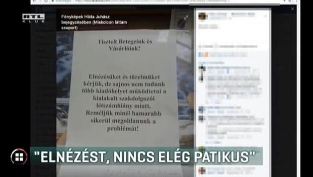 „Elnézést, nincs elég patikus”