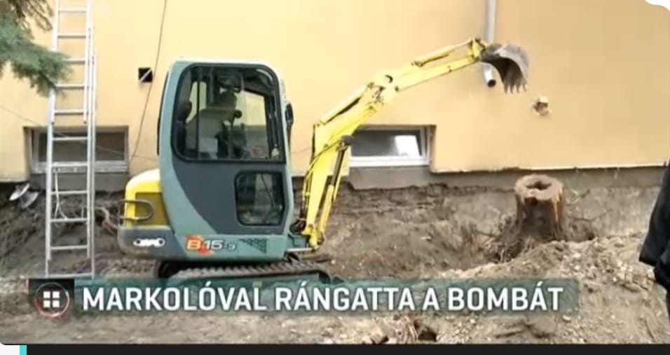 Markolóval rángatta a bombát egy munkás Budán