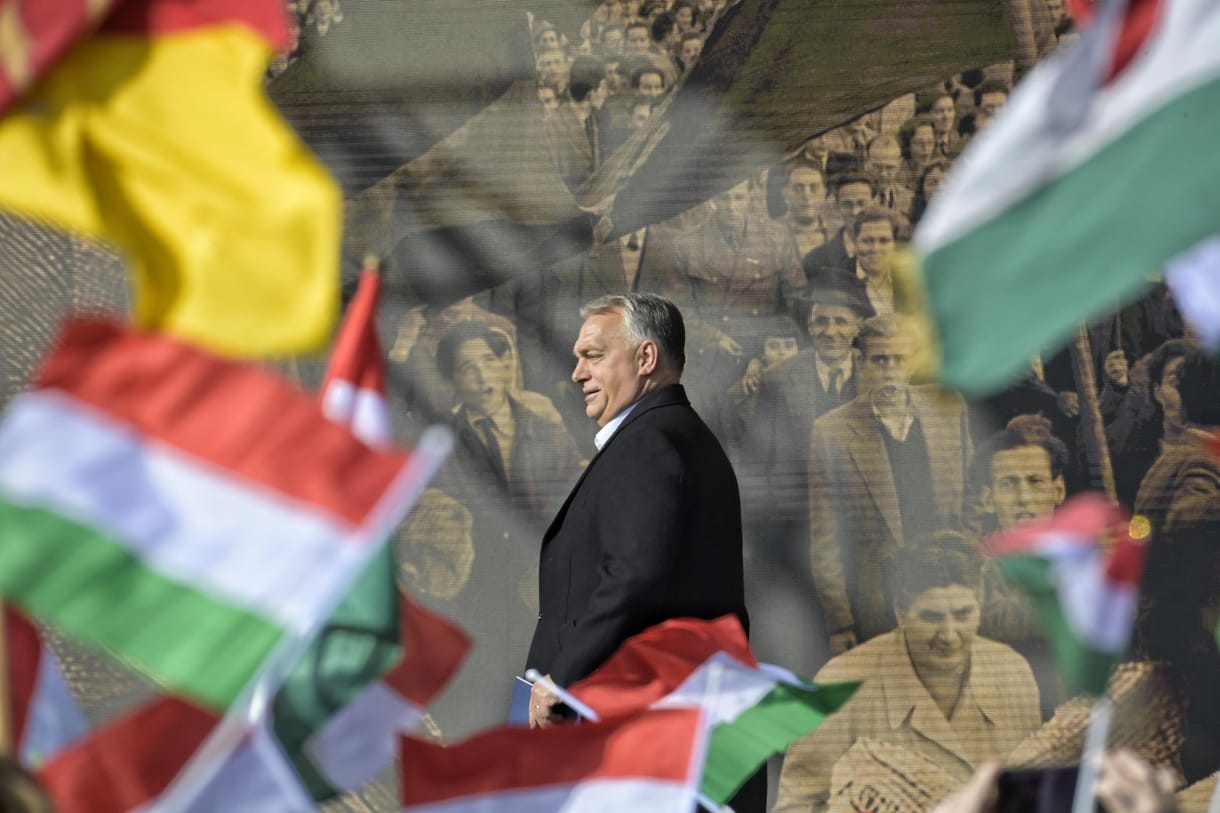  Orbán Viktor miniszterelnök megérkezik a Millenárisra, hogy megtartsa ünnepi beszédét 