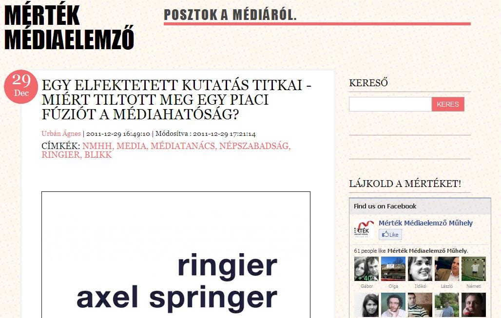 Ezért kaszálta el a Ringier-Axel Springer fúziót a Médiatanács