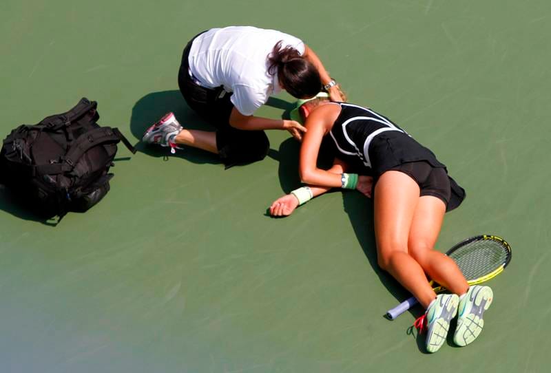 Agyrázkódás áll Azarenka összeesése mögött – videó