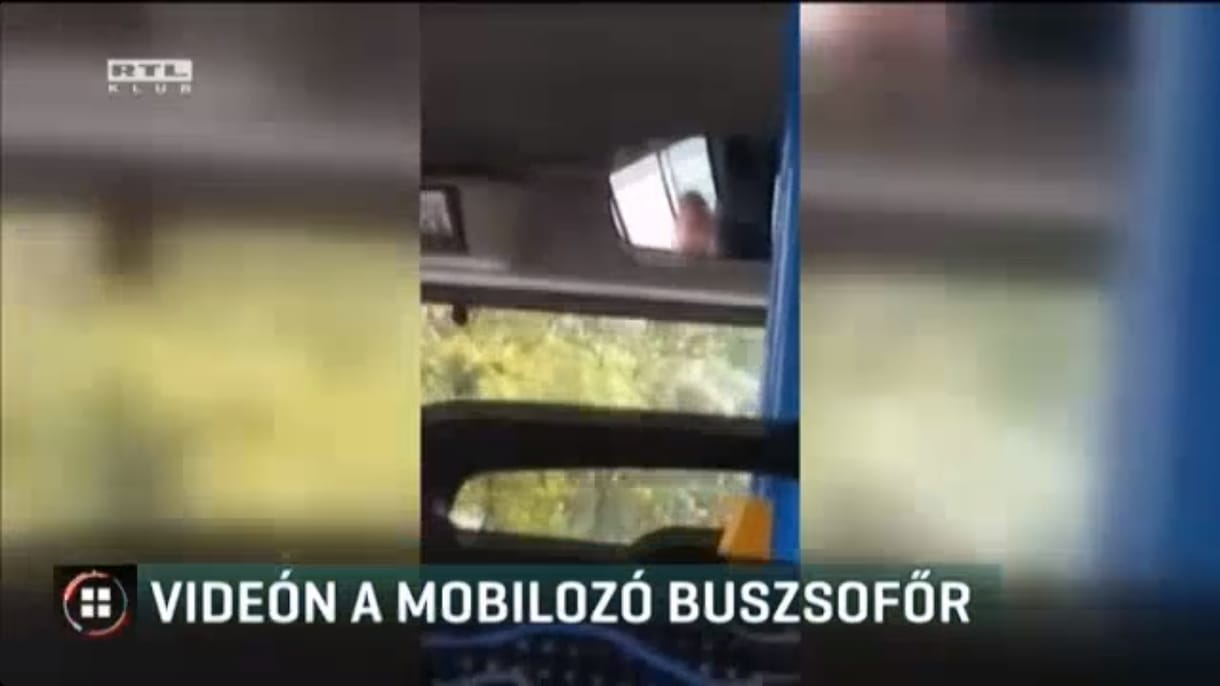 Vezetés közben mobilozó buszsofőrt videóztak le