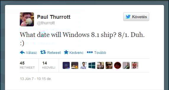 Megvan a Windows 8.1 megjelenési dátuma?