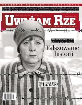Merkelt haláltábor foglyaként ábrázolták - fotó