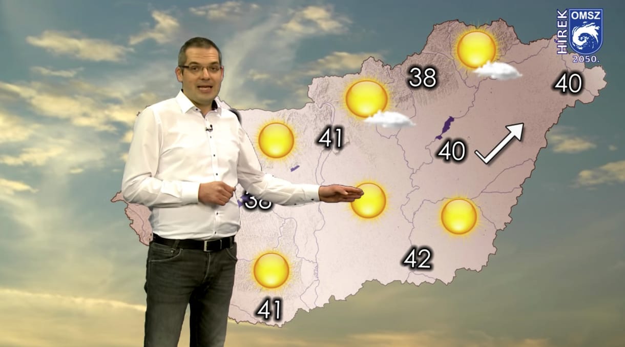 Röviden? Baj van. – 2050. július 10-re szóló időjárás-előrejelzést adott ki az OMSZ