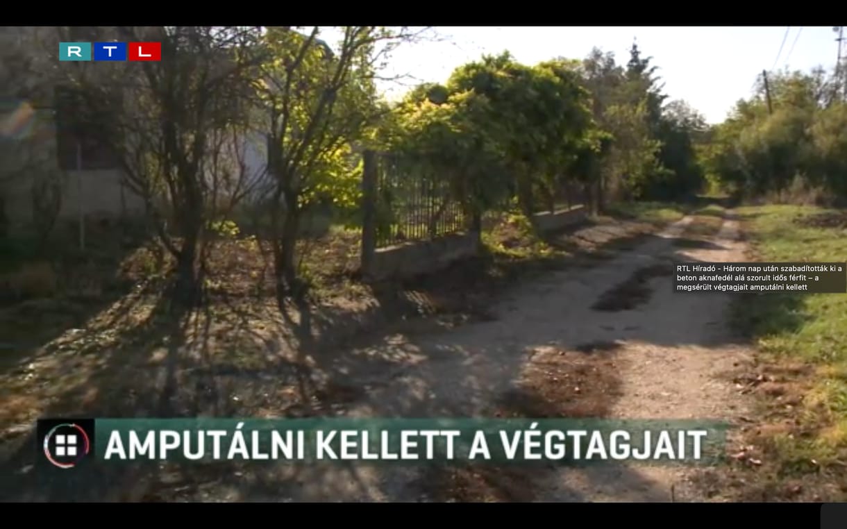 Két lába és egy karja is aknafedél alá szorult egy idős férfinek, három nap után jött a segítség