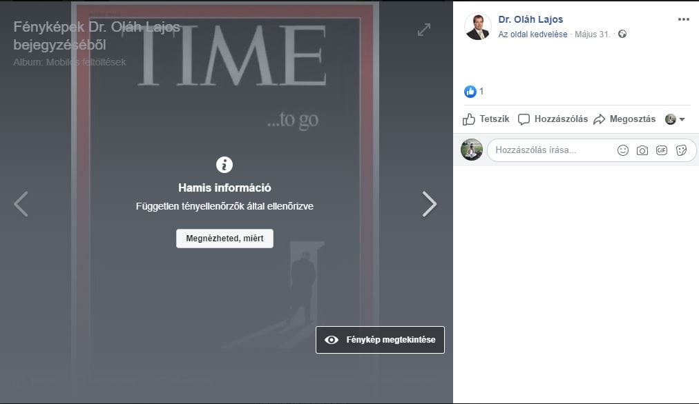 A Facebook kamufotó posztolásán kapott egy DK-s politikust