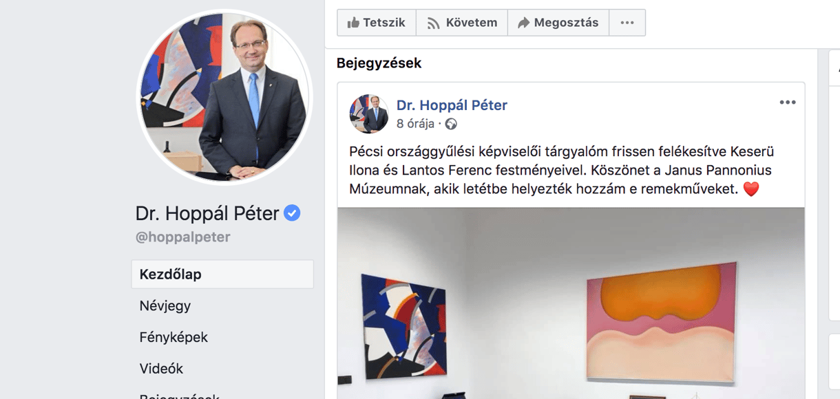 Ingyen adtak múzeumi festményeket a fideszes irodájába