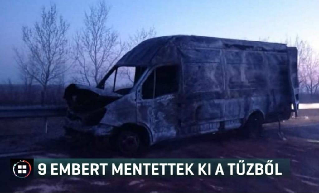 9 embert mentettek ki egy lángoló teherautóból a bátaszéki rendőrök 