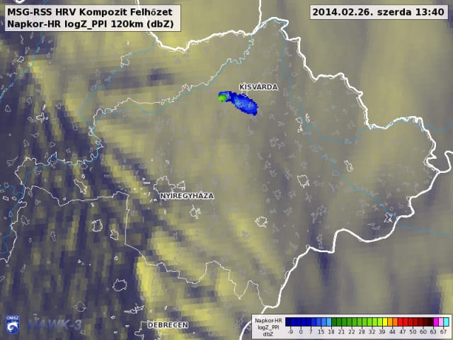 Furcsa esőt észlelt a radar Kelet-Magyarországon