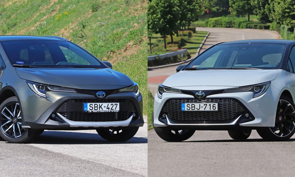 A sportos és a puttonyos terepes: éhezőművész új hibrid Toyota Corollákat teszteltünk