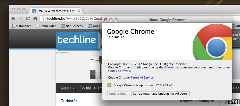 Letölthető a végleges Chrome 17 böngésző!