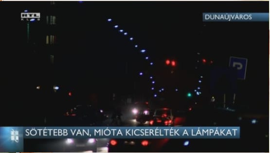 Fényes nappal vizsgálta az NFM a túl sötét lámpákat Dunaújvárosban
