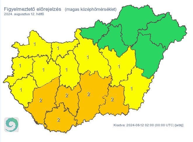 A déli megyékben másodfokú hőségriadó van érvényben, de máshol sem fogunk fázni