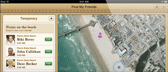 Megjelent a Find My Friends alkalmazás iPhone-ra és iPadre