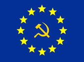 Elon Musk egy sarló-kalapácsos EU-címerrel hergel az X-en