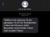 Los espectadores del discurso de Viktor Orbán del 15 de marzo ahora están siendo reclutados a través de SMS y llamadas telefónicas.