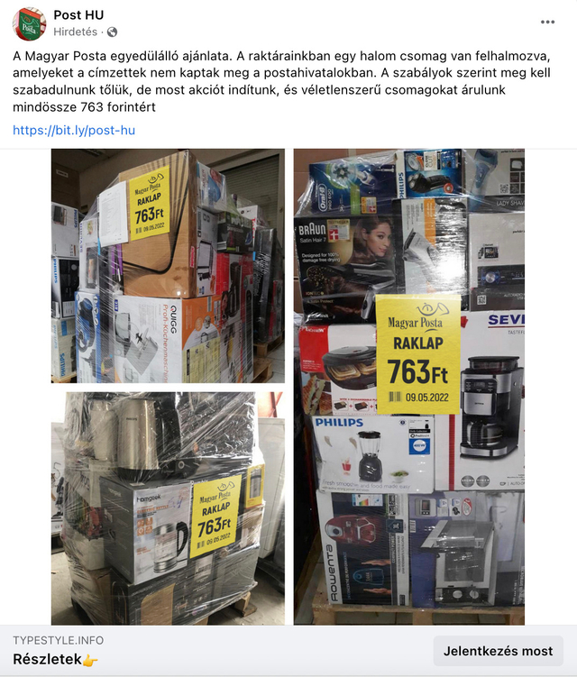 Tech Val ban produk l furcs kat id nk nt a Magyar Posta de a