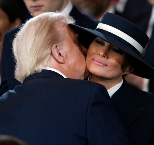 Donald és felesége, Melania Trump a beiktatás után
