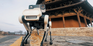 Hatlábú robotkutya védi Kínában az 1056-ban épült pagodát – videó