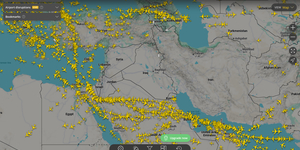 Látványosan kiürült a Közel-Kelet légtere Izrael Irán elleni támadását követően