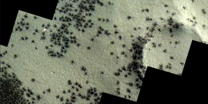 Óriási „pókokat” fotóztak a Marson